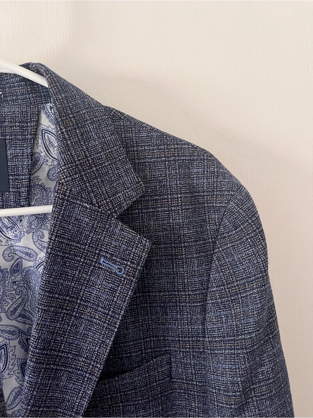 Tailorbyrd Collection Blue Sport Coat Classic Tweed Blazer Size 42R - Picture 4 of 13